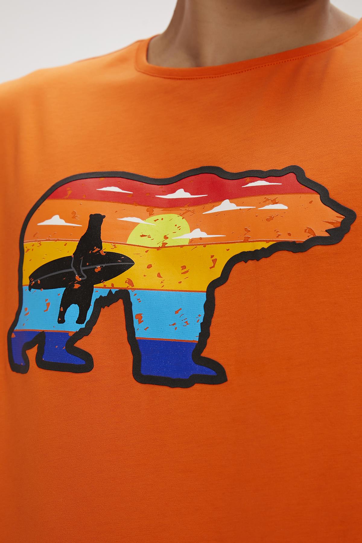 Gleen Orange Mens T-Shirt