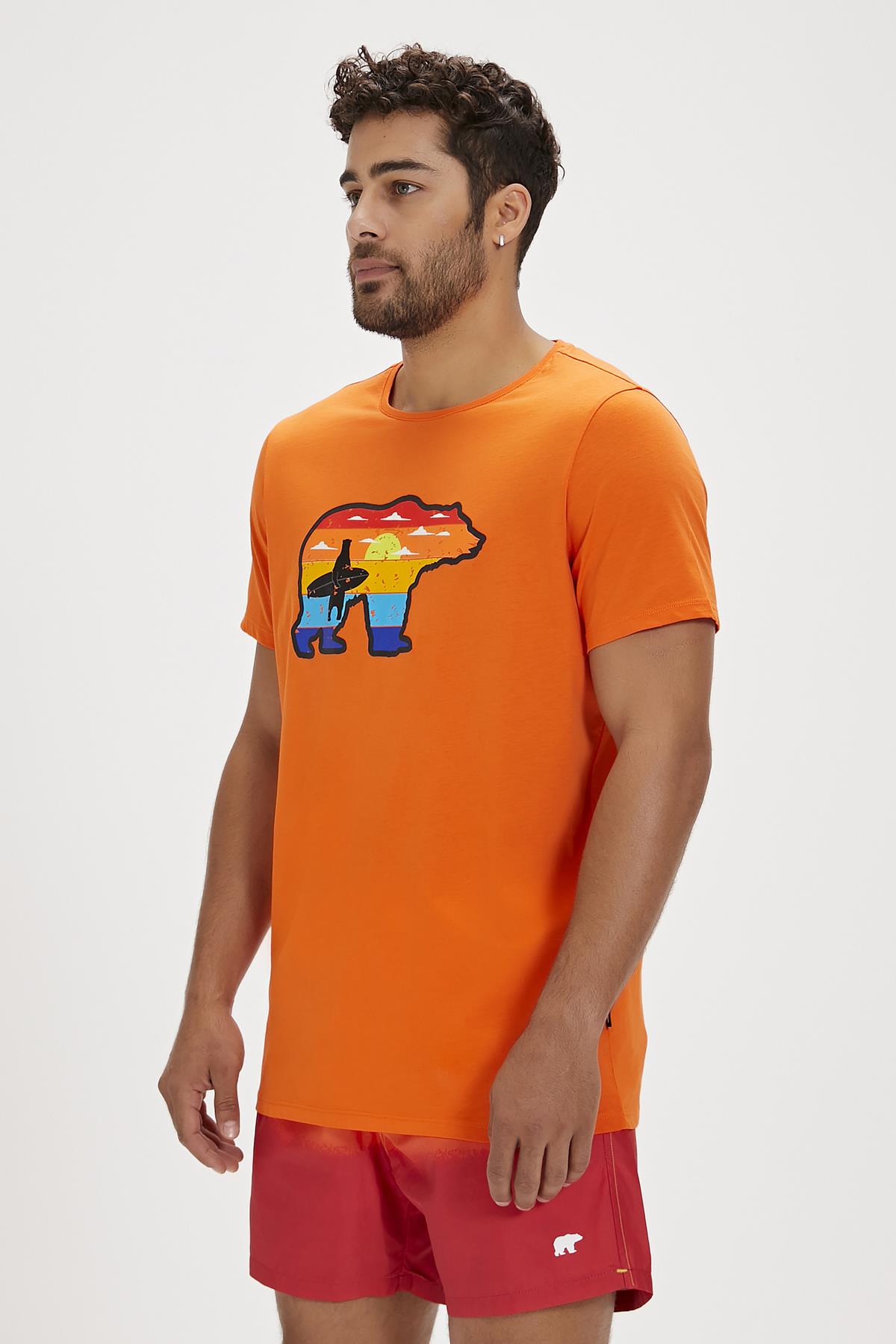 Gleen Orange Mens T-Shirt