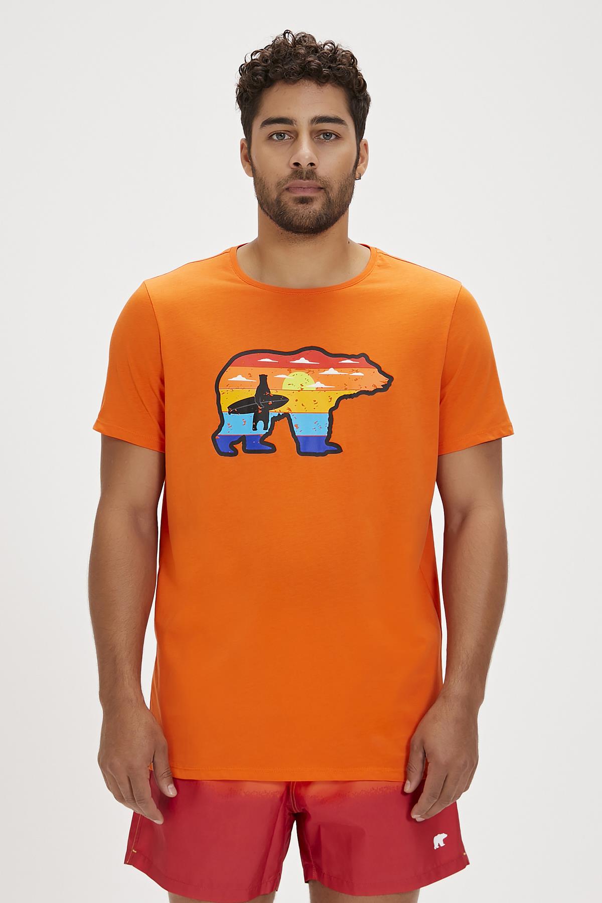 Gleen Orange Mens T-Shirt