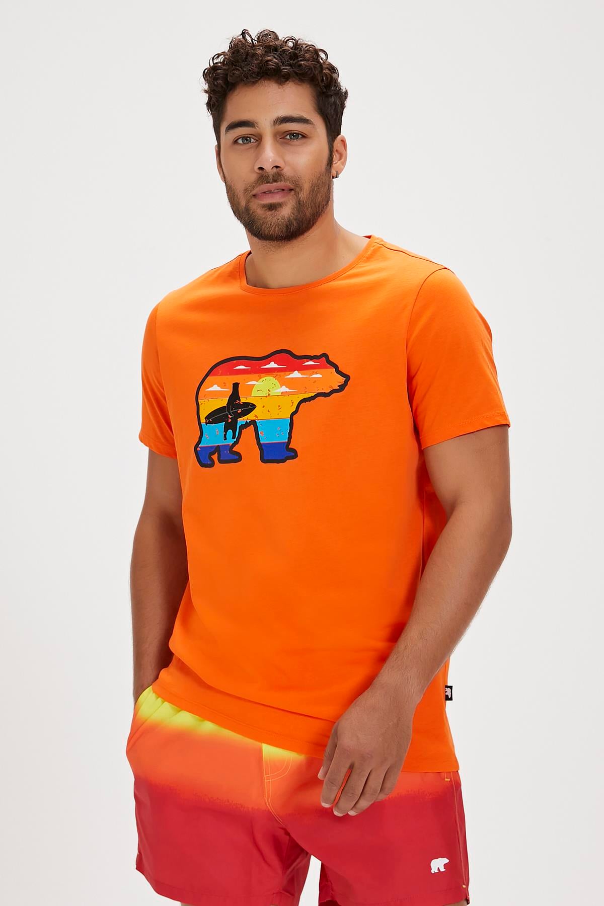 Gleen Orange Mens T-Shirt