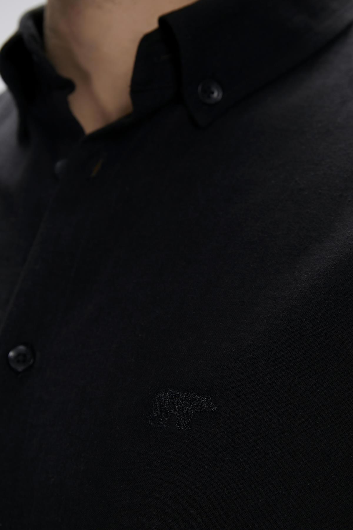 Grady Siyah Kısa Kollu Erkek Gömlek