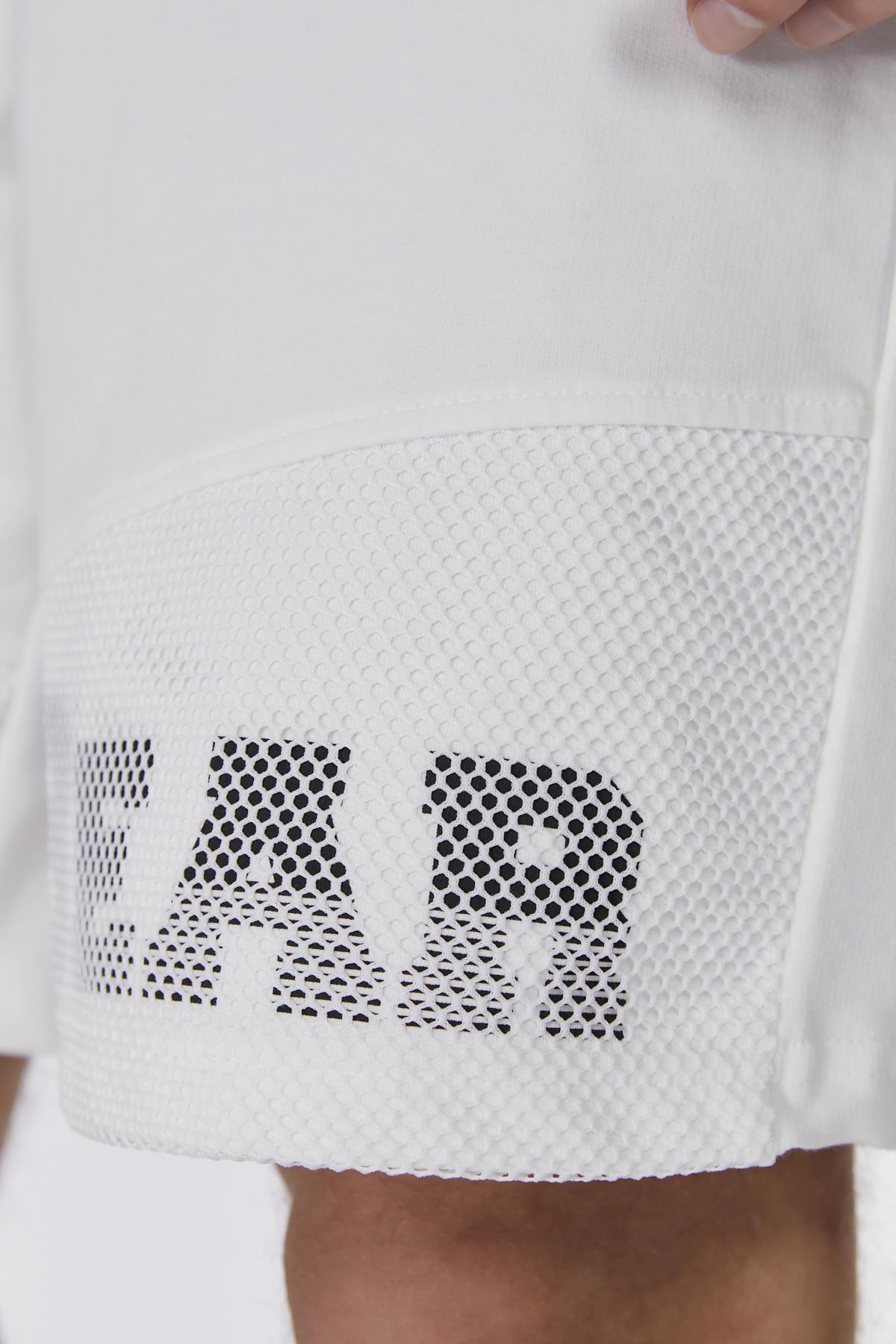 Grid Beyaz Erkek Şort