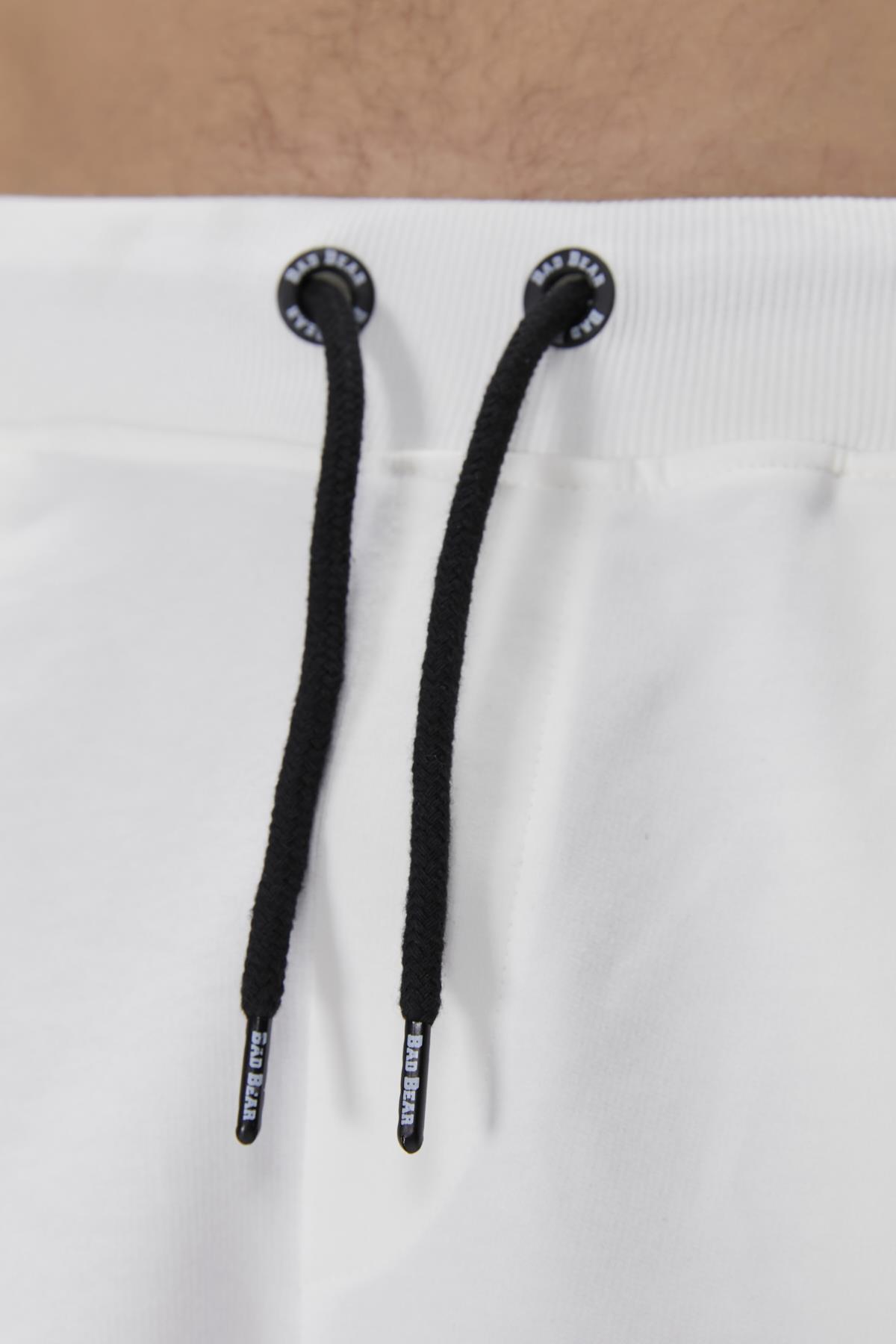 Grid Beyaz Erkek Şort