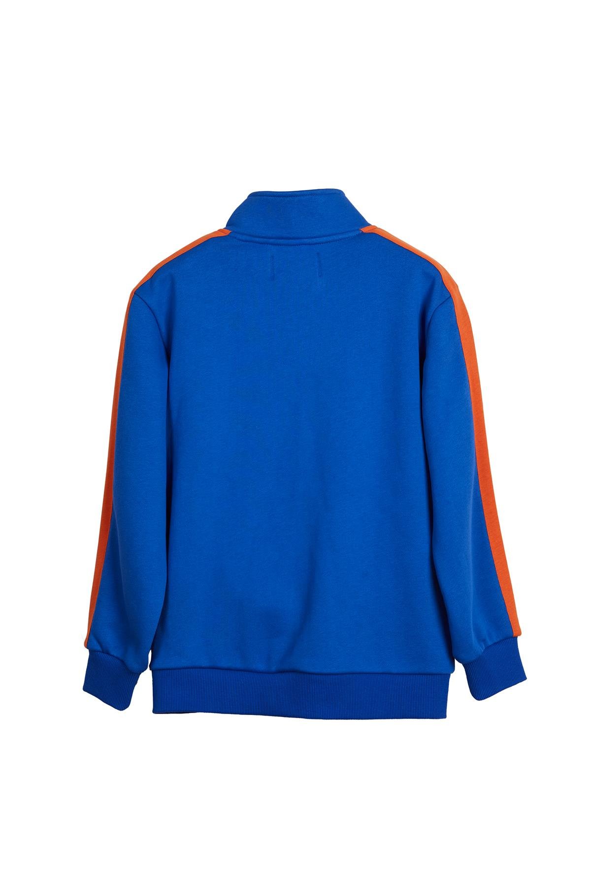 Harvey Saks Mavisi Full-Zip Çocuk Sweatshirt 