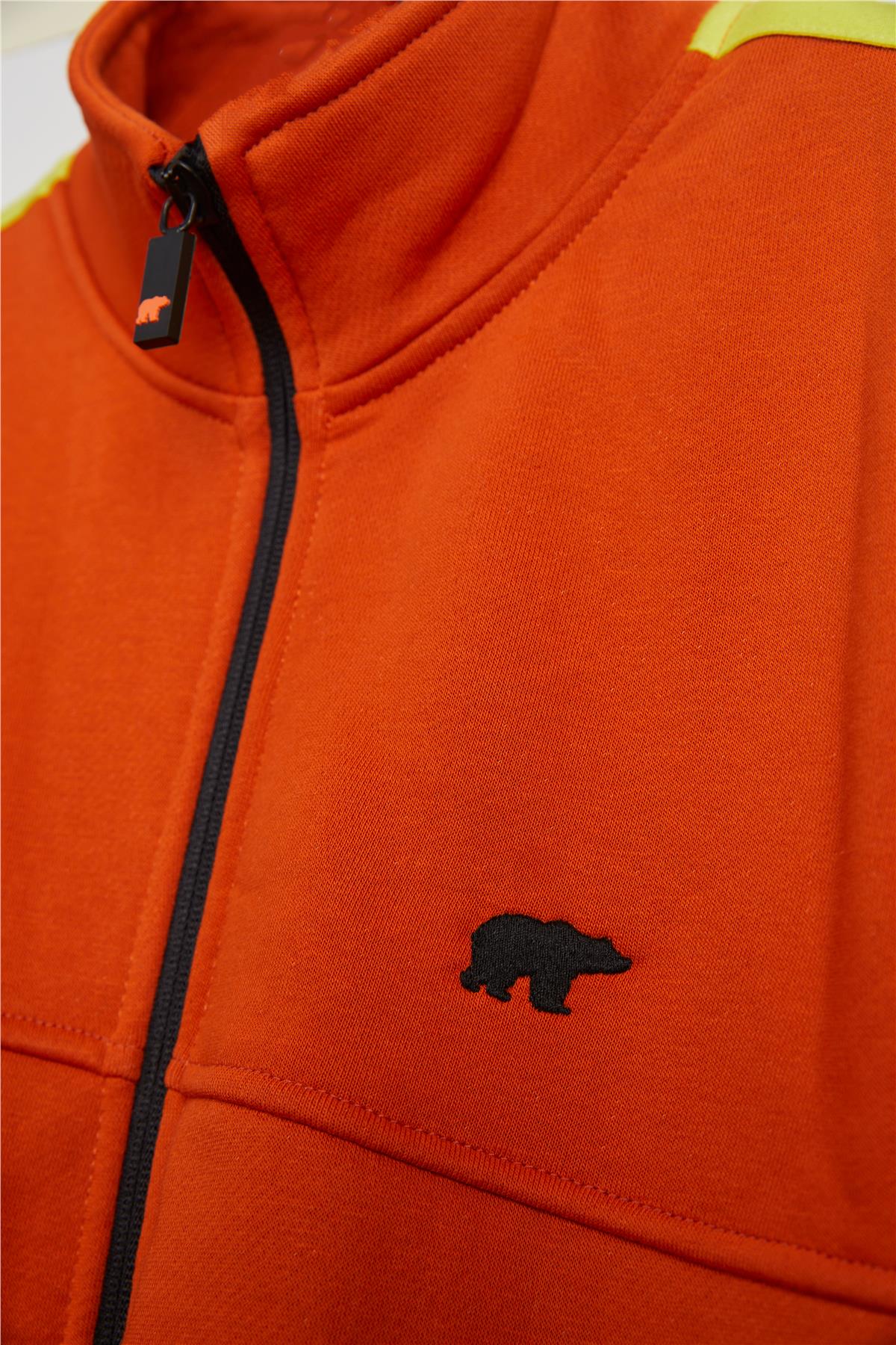 Harvey Turuncu Çocuk Full-Zip Sweatshirt 