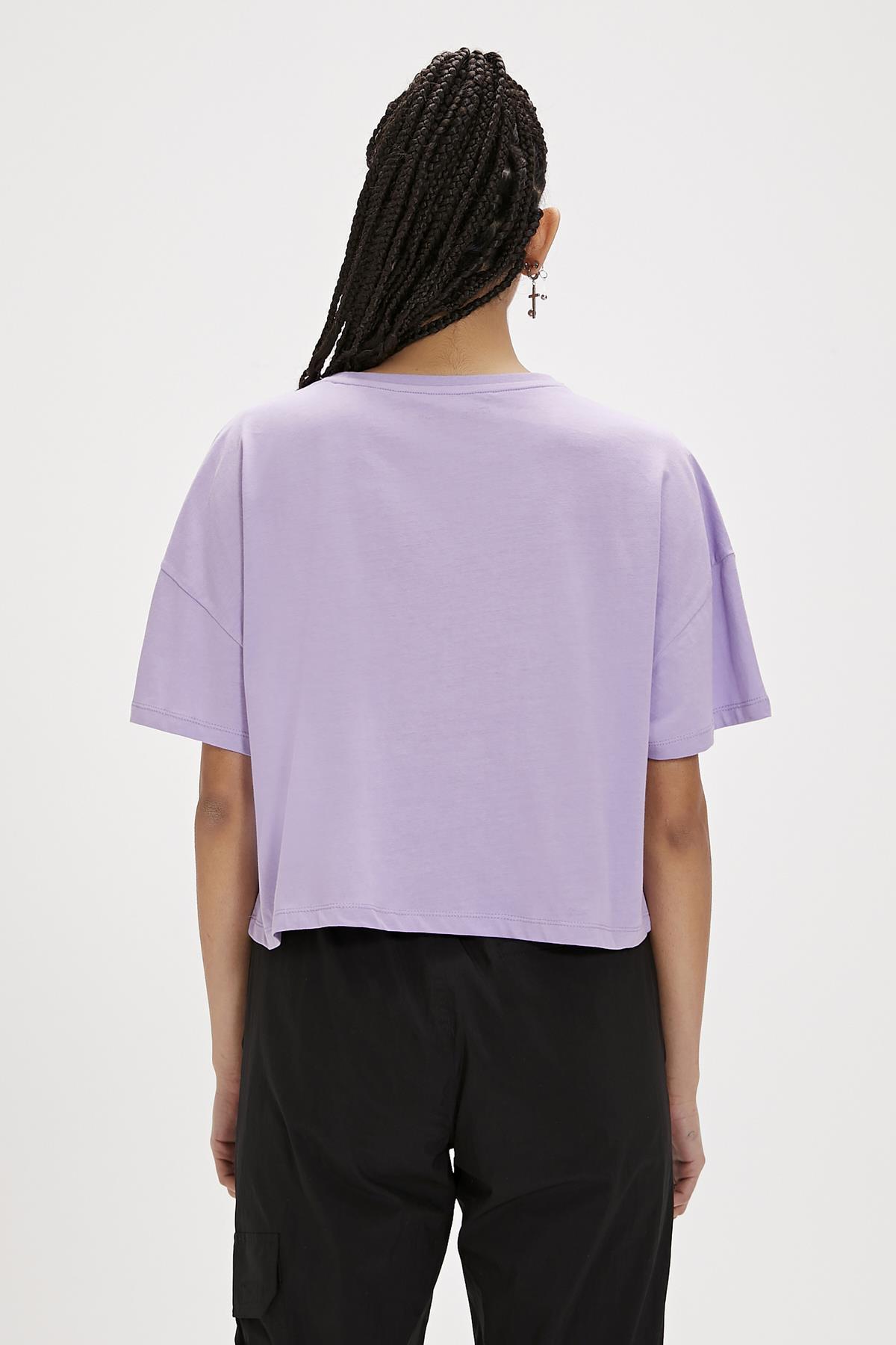 Holly Mor Baskılı Kadın Tişört