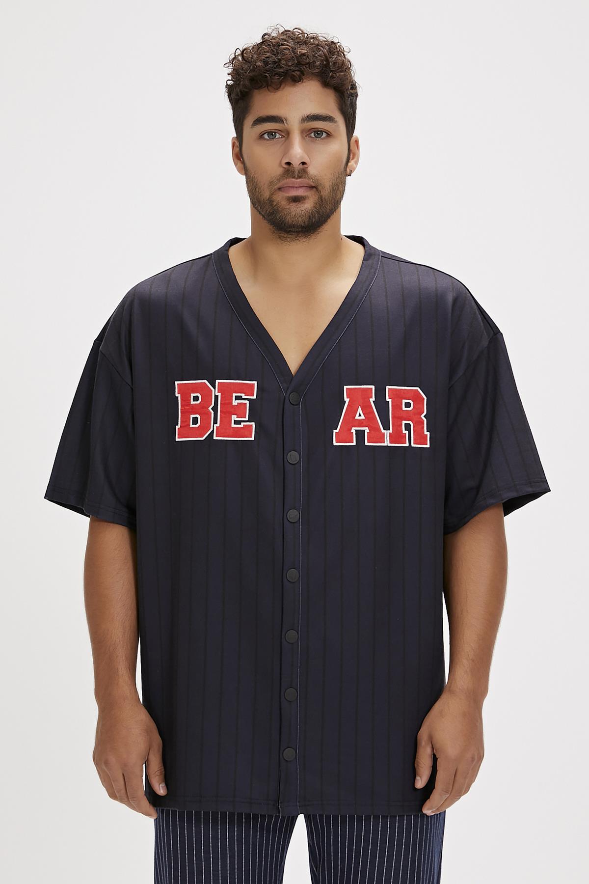 Homer Siyah Baskılı Erkek Gömlek