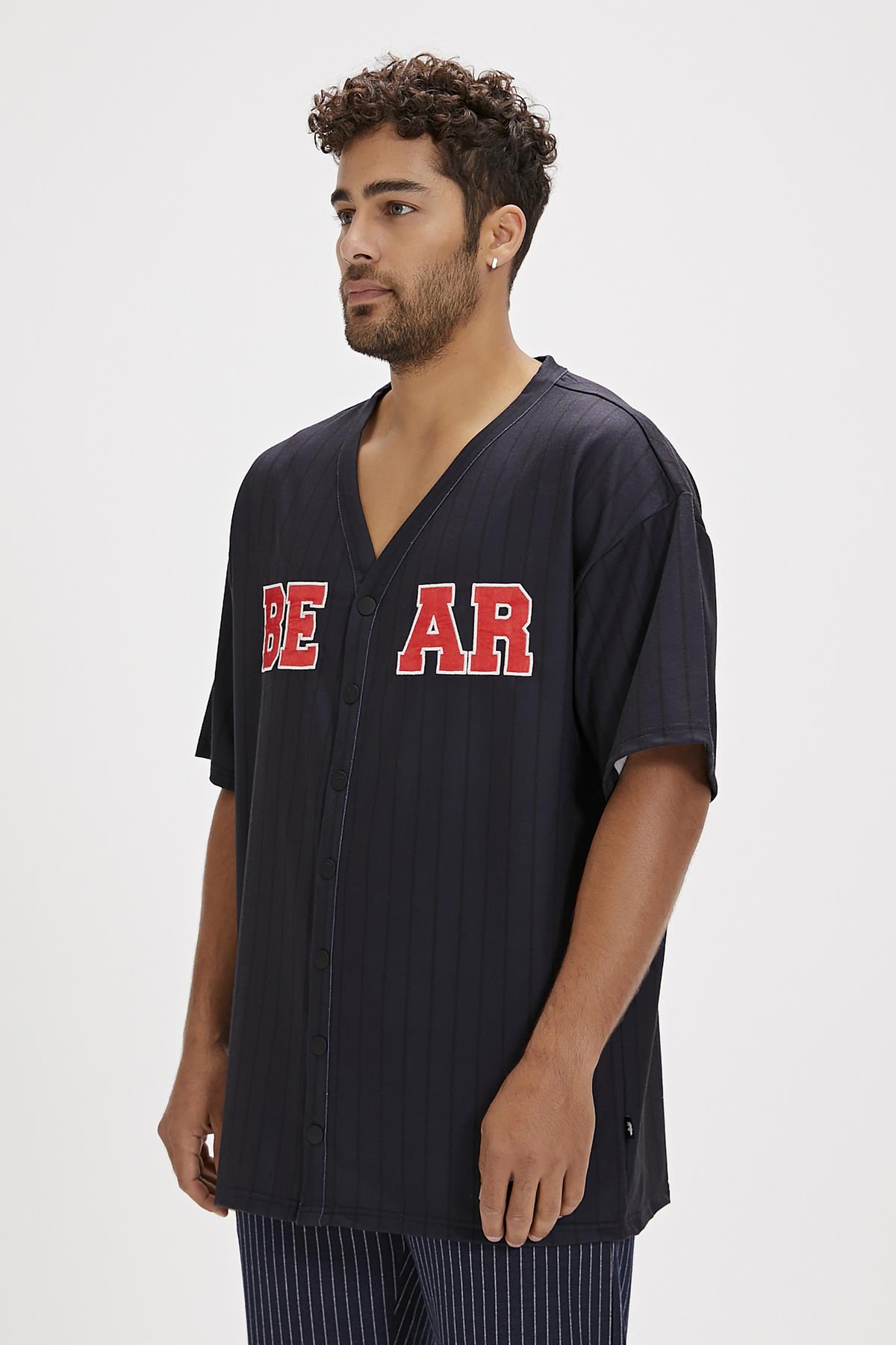 Homer Siyah Baskılı Erkek Gömlek