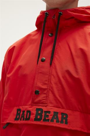 Hurricane Windbreaker Crimson Red Kırmızı Kanguru Cep Erkek Rüzgarlık
