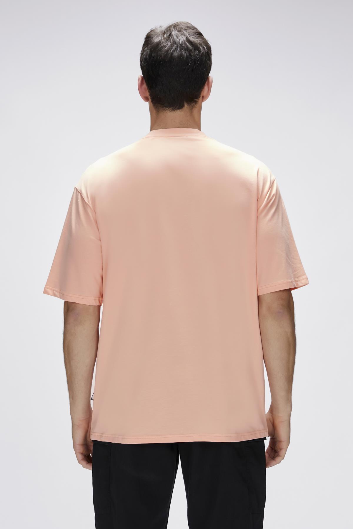 Hyper Mellow Peach Mens Printed T-Shirt