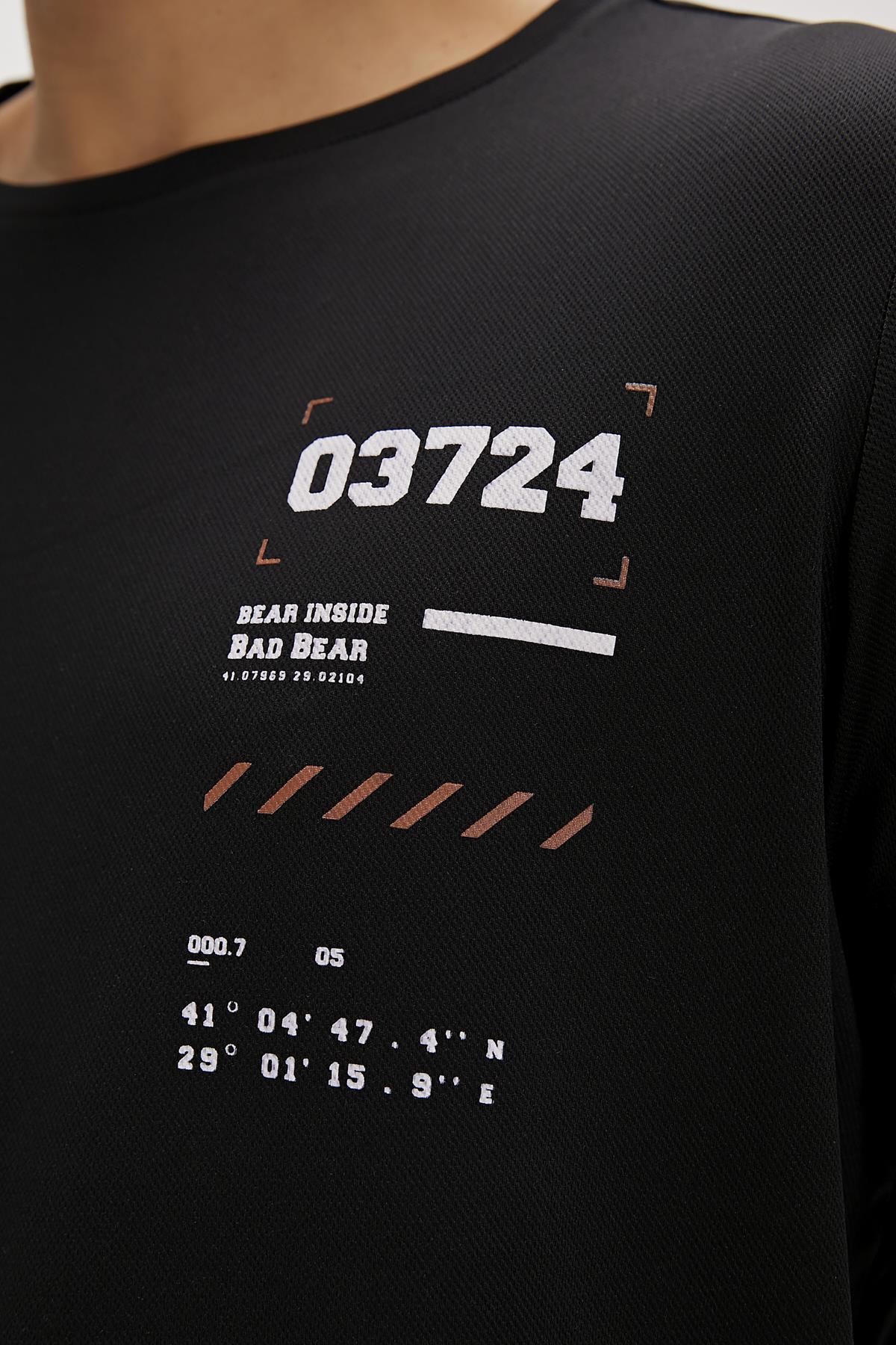 Jesse Siyah Baskılı Erkek Tişört