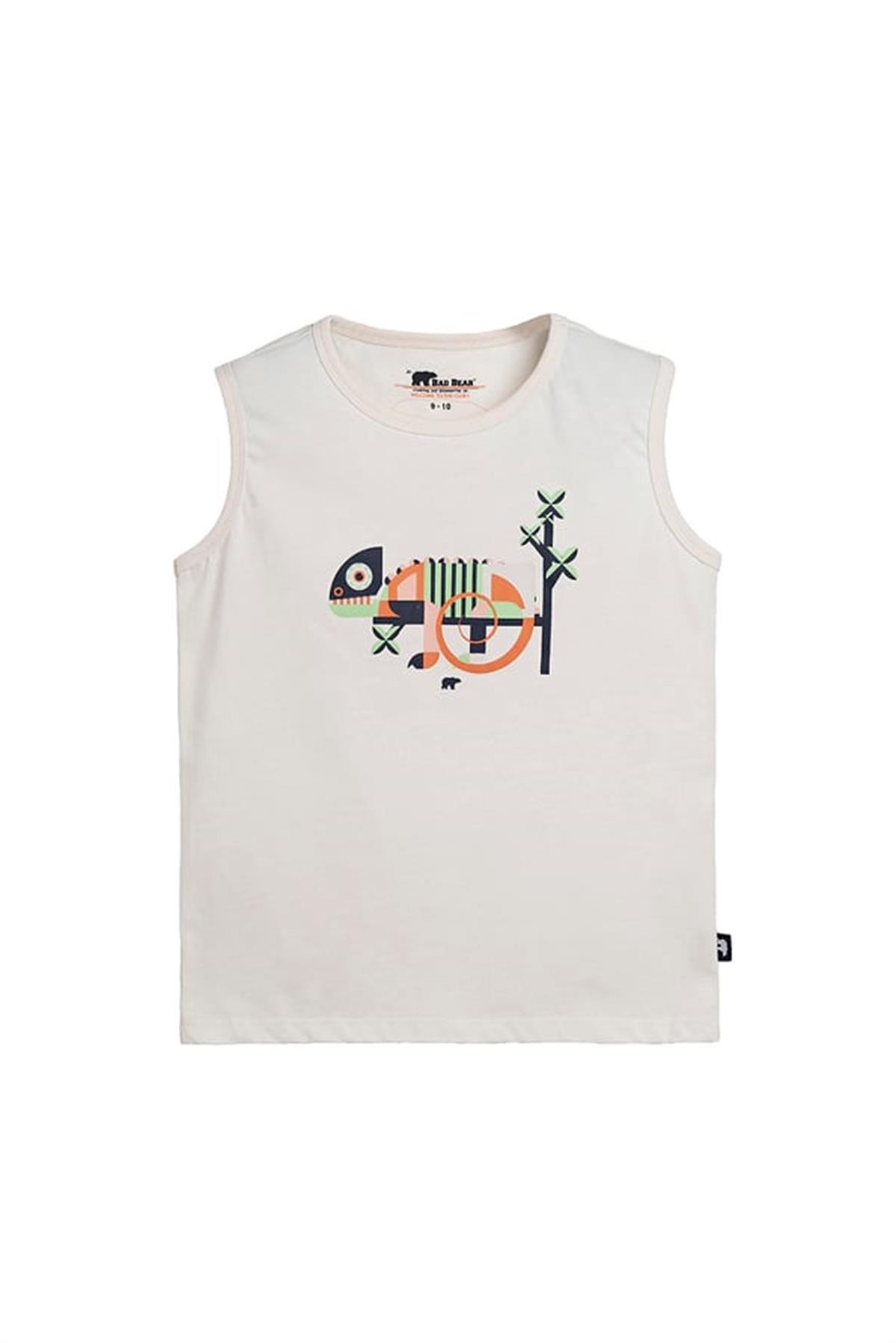 Jonah Beyaz Baskılı Çocuk Atlet