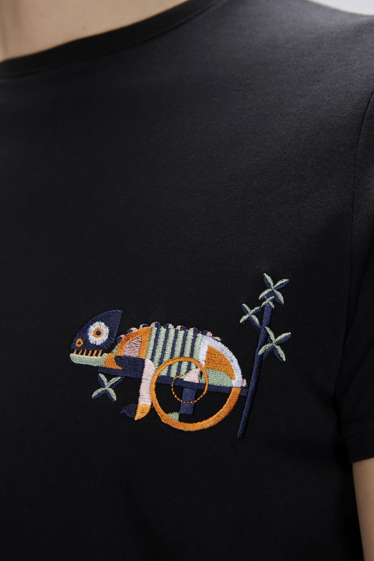 Jonah Siyah Erkek Baskılı Tişört