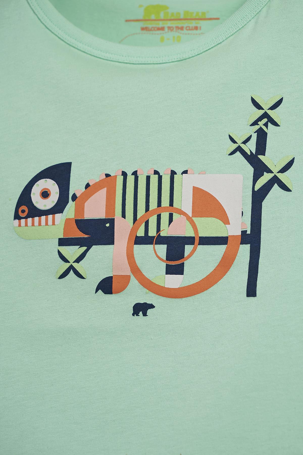 Jonah Yeşil Baskılı Çocuk Atlet