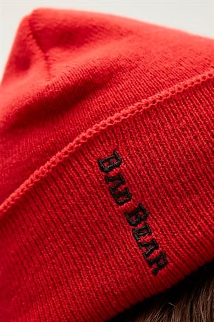 Label Crimson Red Kırmızı Bere