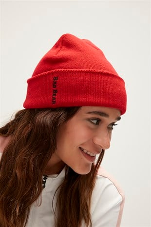 Label Crimson Red Kırmızı Bere