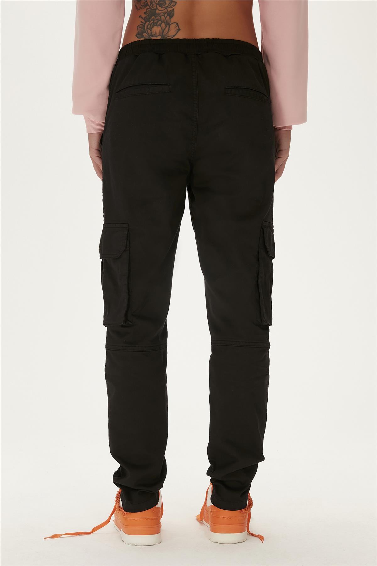 Lara Cargo SweatPants Siyah Kadın Pantolon