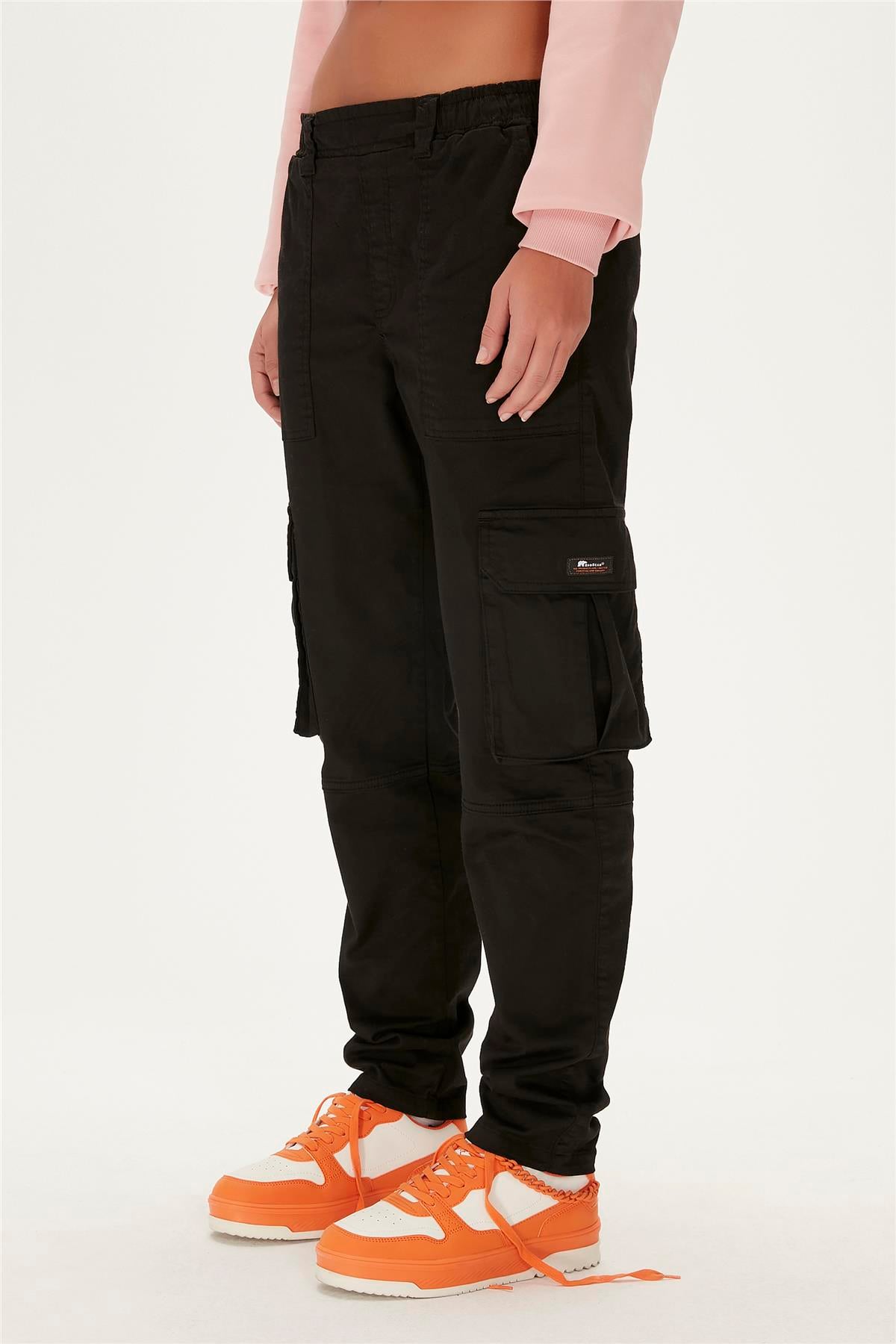 Lara Cargo SweatPants Siyah Kadın Pantolon