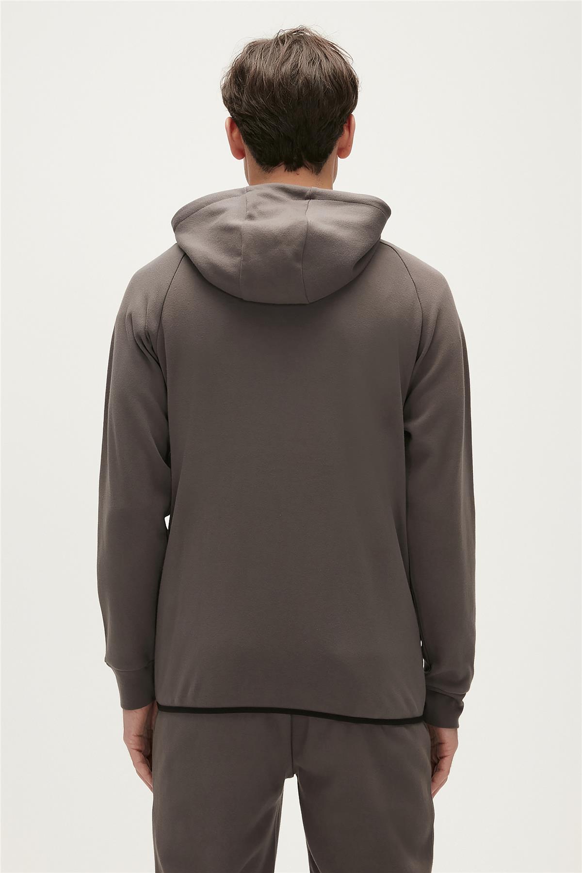 Leo Full-Zip Hoodie Antrasit Fermuarlı Kapüşonlu Erkek Sweatshirt