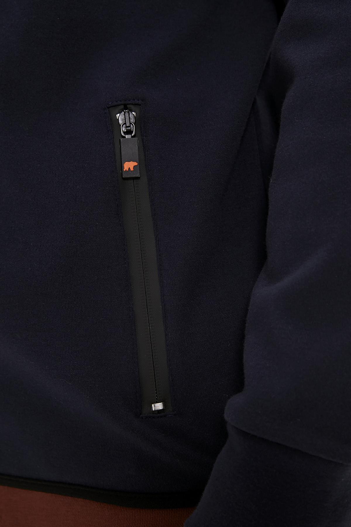 Leo Full-Zip Hoodie Lacivert Fermuarlı Kapüşonlu Erkek Sweatshirt