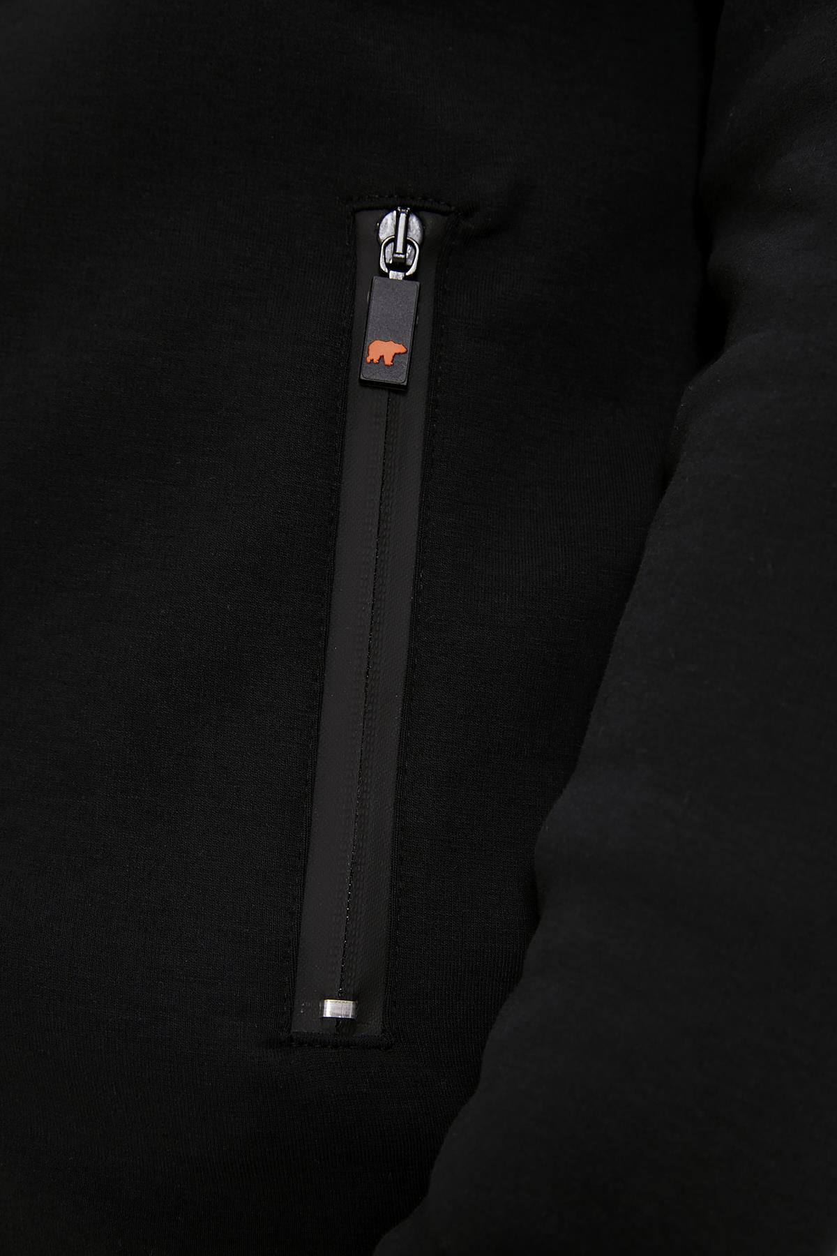 Leo Full-Zip Hoodie Siyah Fermuarlı Kapüşonlu Erkek Sweatshirt