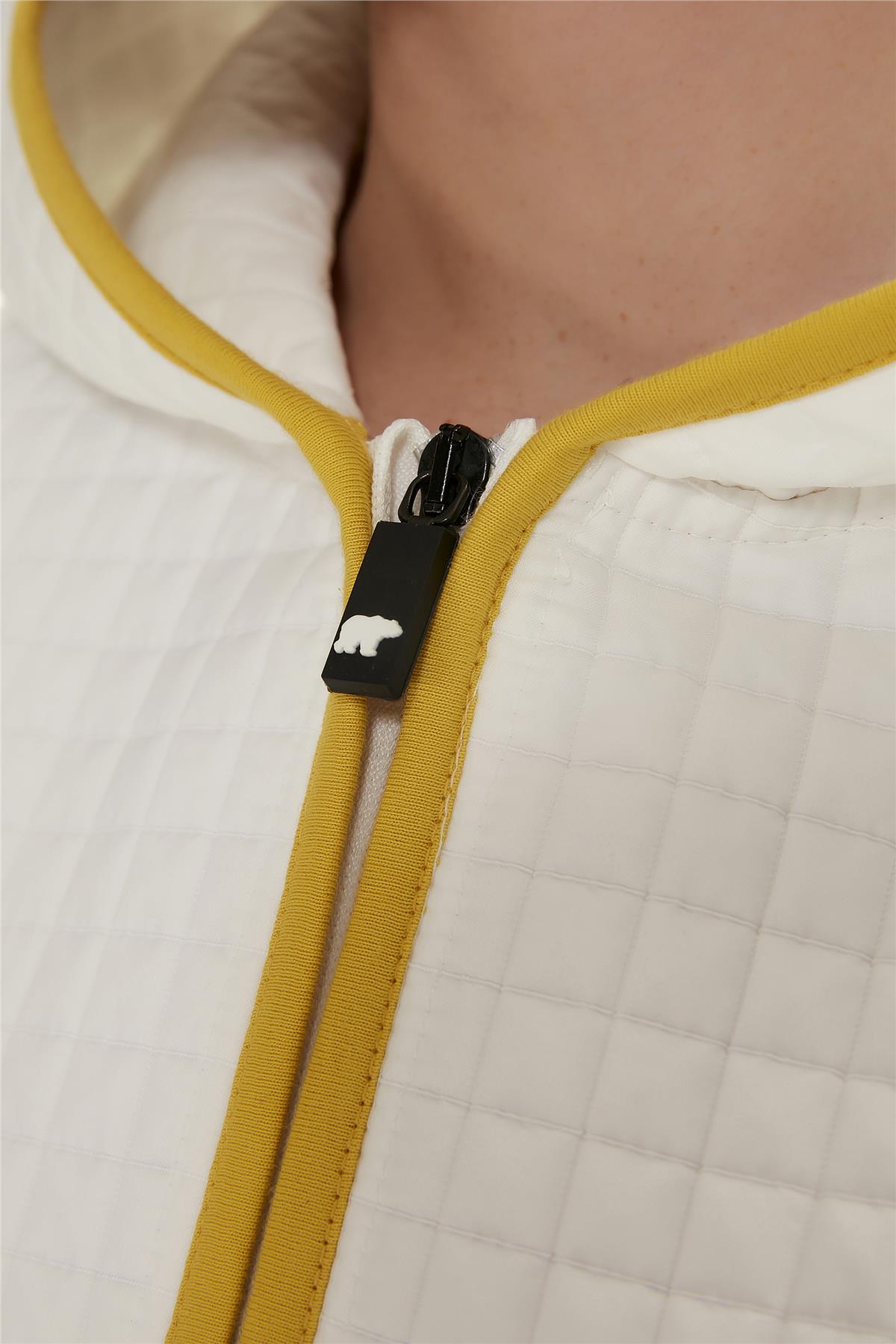 Leonard Plush Half-Zip Haki Peluş  Erkek Kapüşonlu Sweatshirt