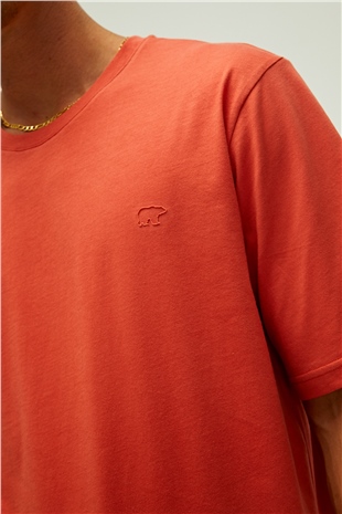 Liber Oversize T-Shirt Ginger Tarçın Basic Erkek Tişört 