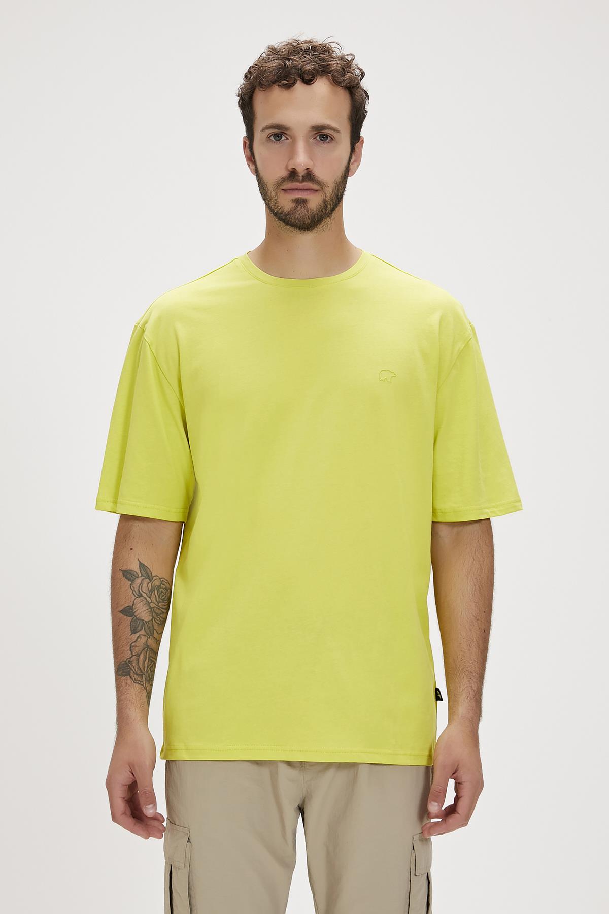 Liber Yeşil Logo Baskılı Basic Erkek Tişört