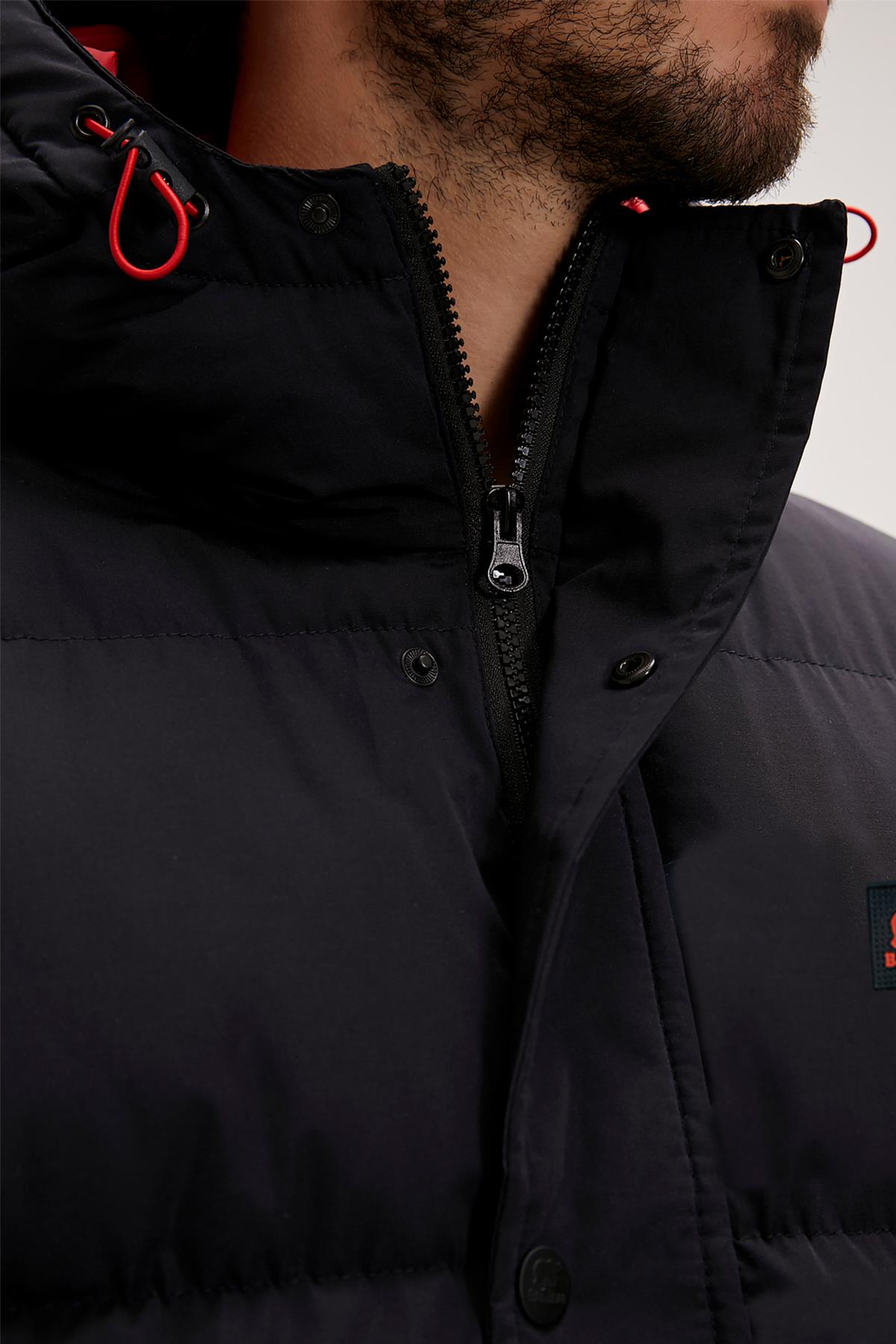 Lincoln Puffer Lacivert Kapüşonlu Erkek Mont