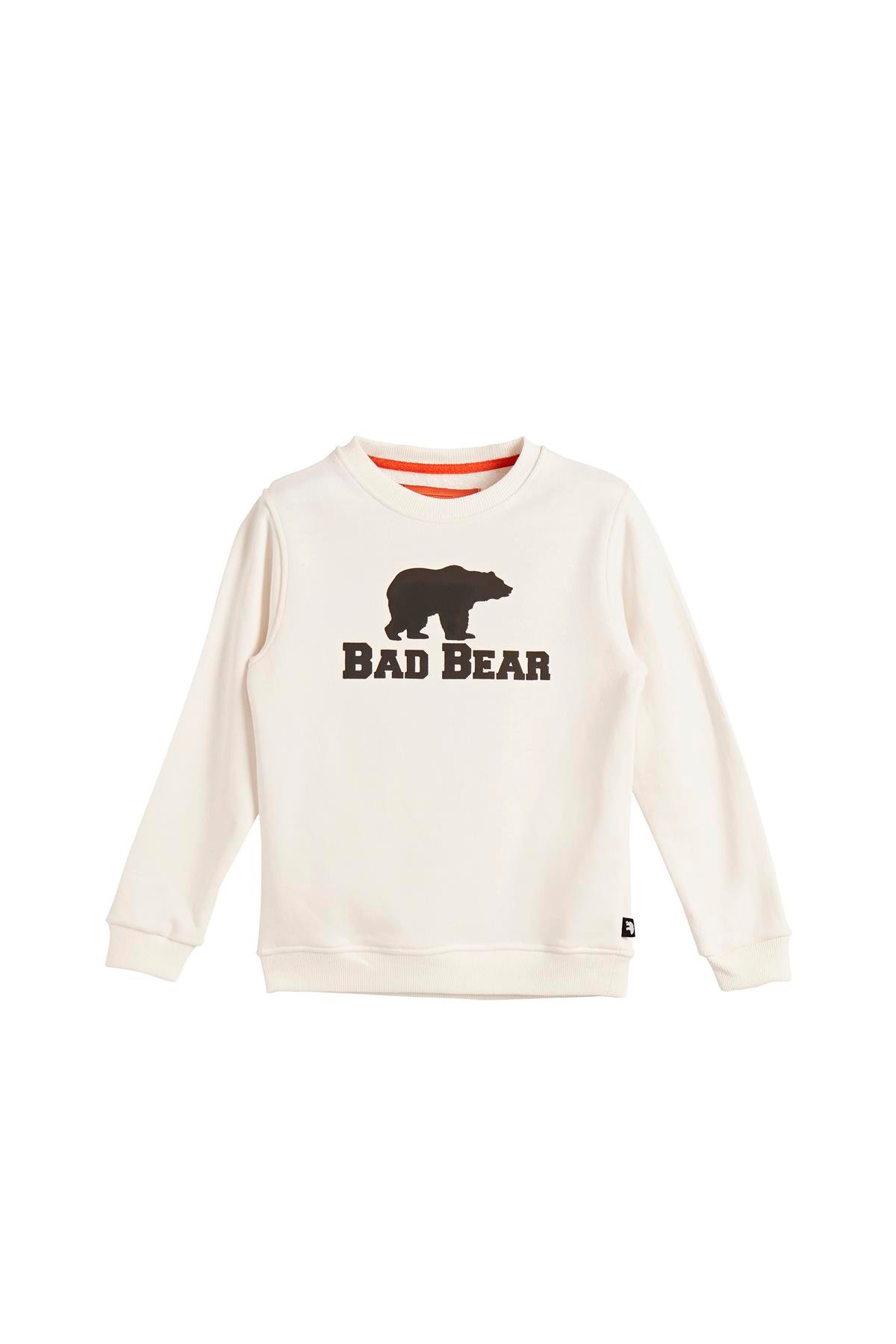Logo Crewneck Kids Off-White Beyaz  Baskılı Çocuk Sweatshirt