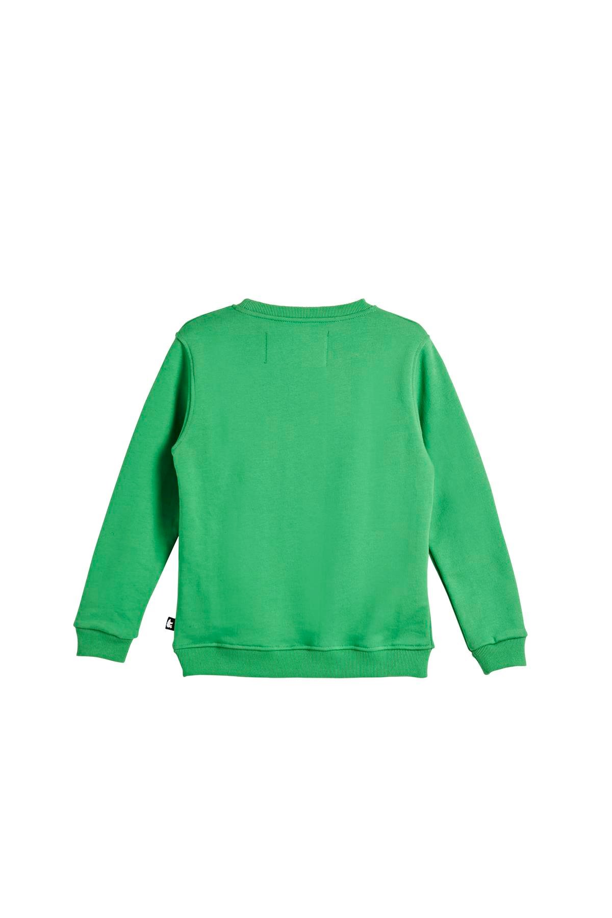 Logo Crewneck Kids Green Yeşil Baskılı Çocuk Sweatshirt