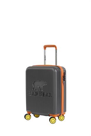 Logo Antrasit Kabin Boy Tekerlekli ABS Valiz 40 Lt.