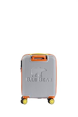 Logo Gri Kabin Boy Tekerlekli ABS Valiz 40 Lt.