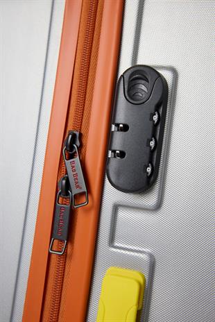 Logo Gri Kabin Boy Tekerlekli ABS Valiz 40 Lt.