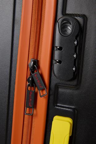 Logo Siyah Büyük Boy Tekerlekli ABS Valiz 95 Lt.