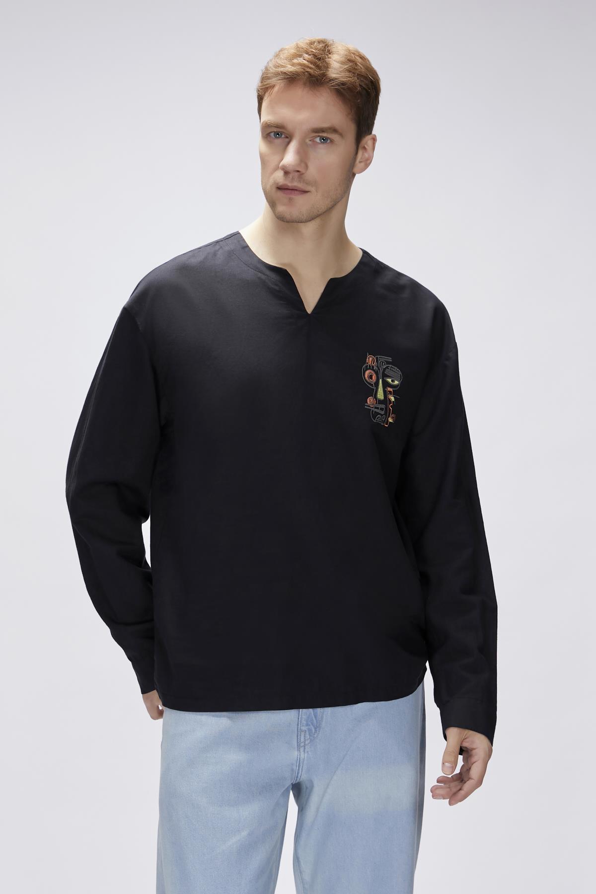 Loyd Siyah Erkek Gömlek