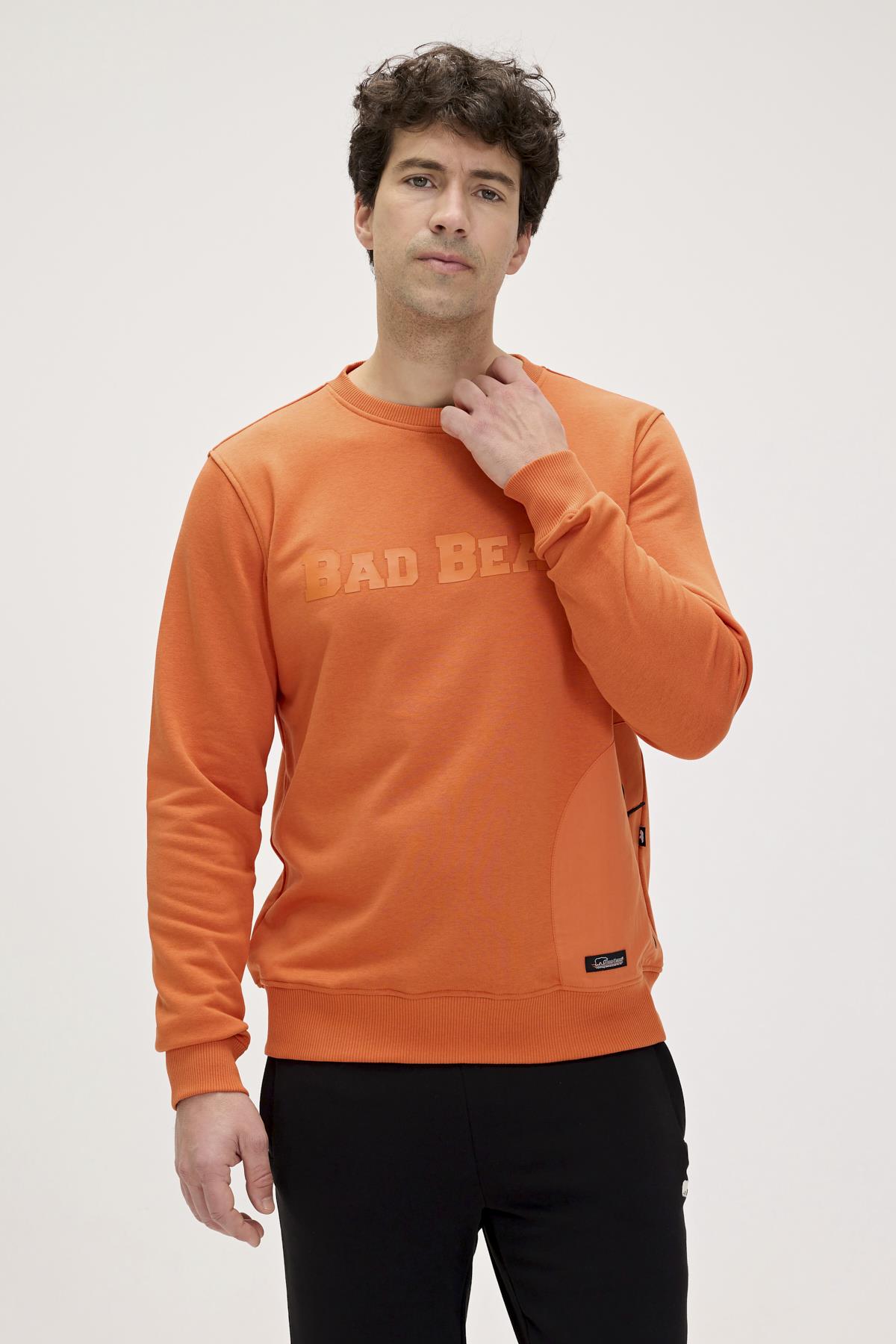 Marlow Orange Mens Sweatshirt