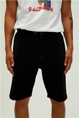 Miles SweatShorts Siyah Erkek Şort