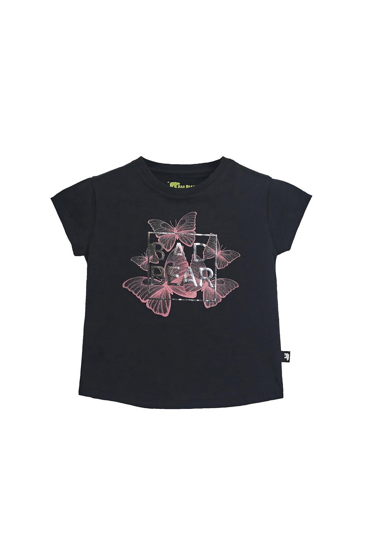 Miracle Siyah Baskılı Kız Çocuk Tişört