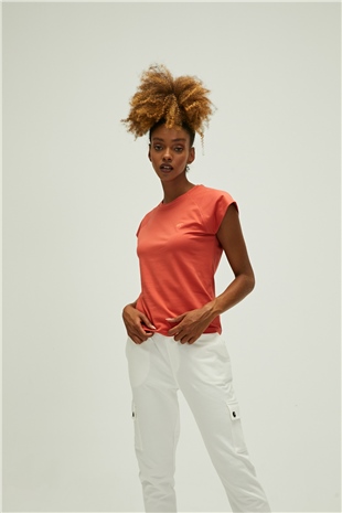 Mudra T-Shirt Ginger Tarçın Basic Kadın Tişört