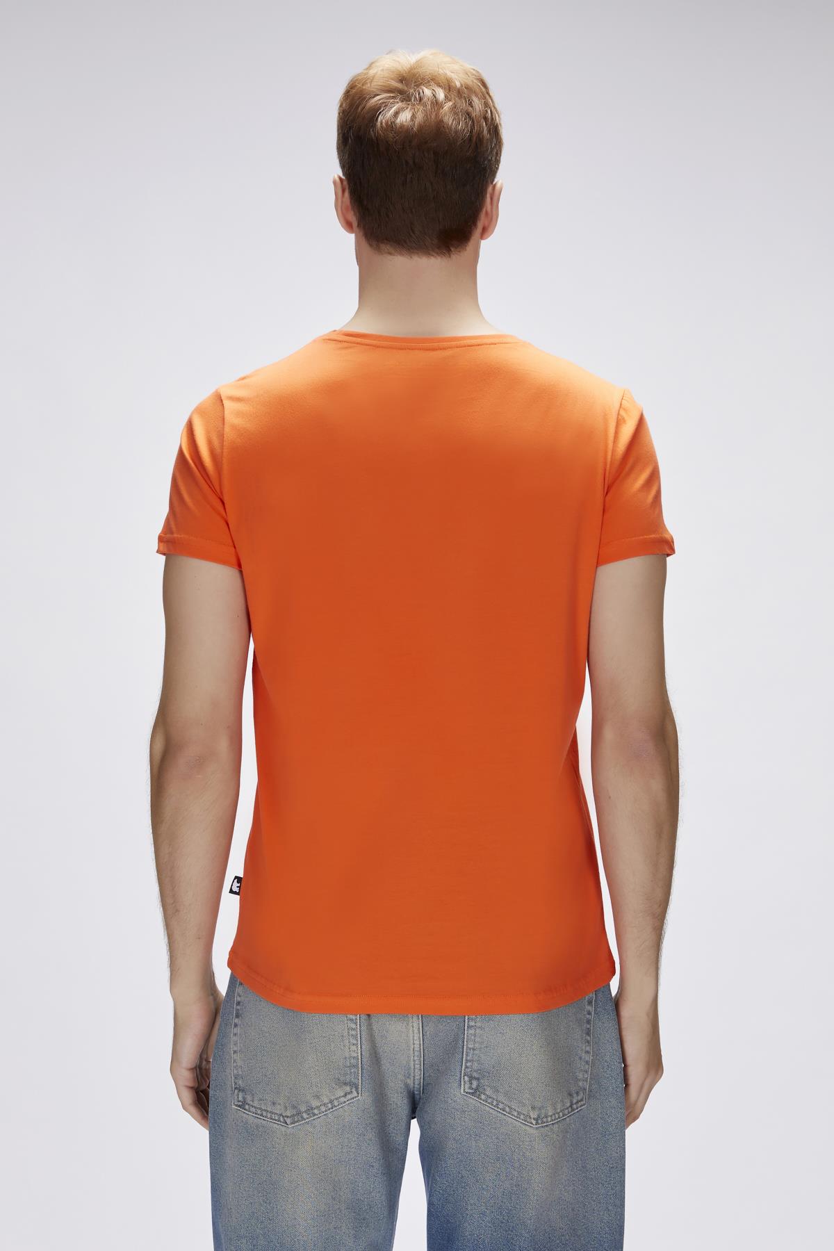Nash Orange Mens Printed T-Shirt