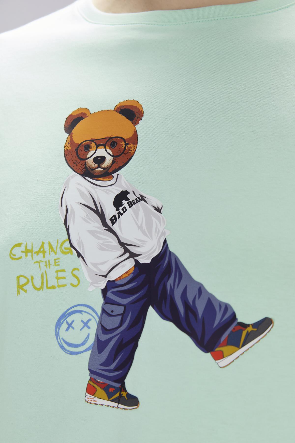 Nash Green Fig Mens Printed T-Shirt