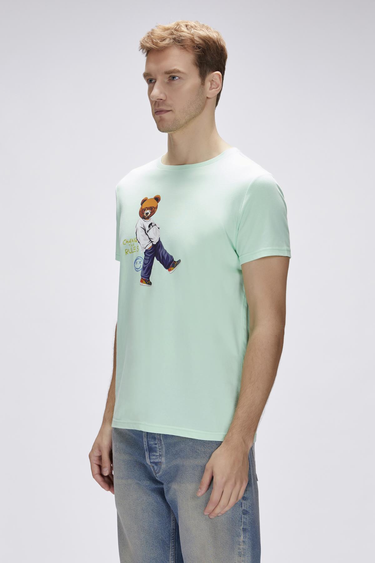 Nash Green Fig Mens Printed T-Shirt