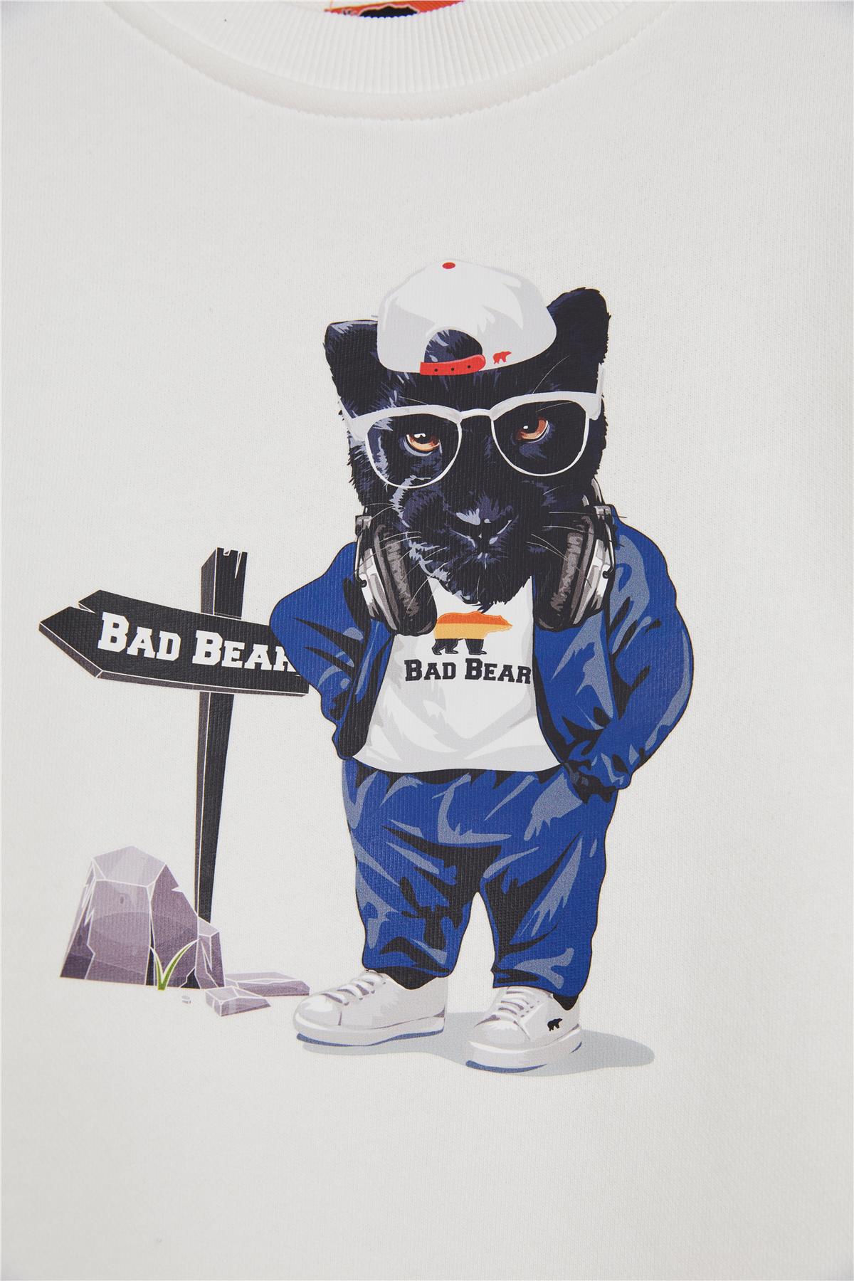 Panther Beyaz Çocuk Sweatshirt