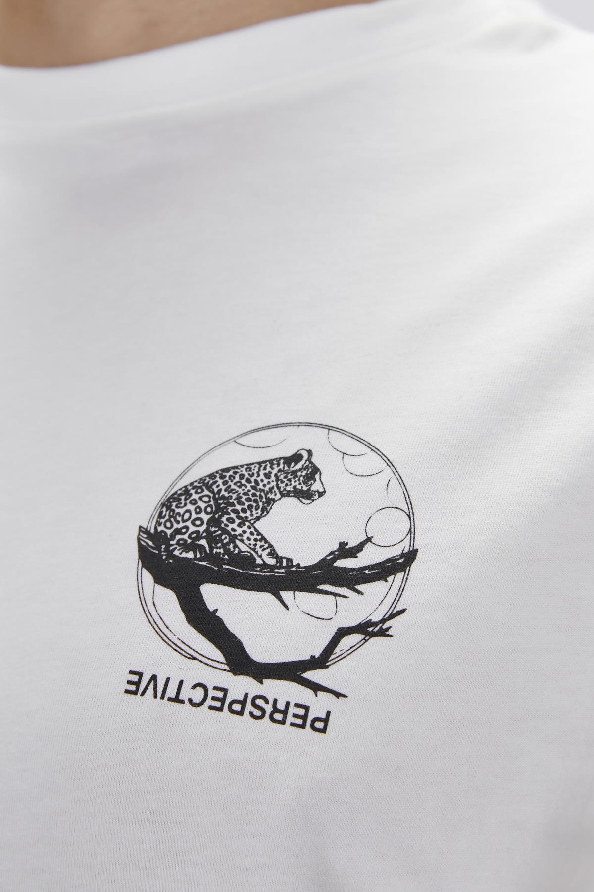 Pard Off-White Mens Printed T-Shirt