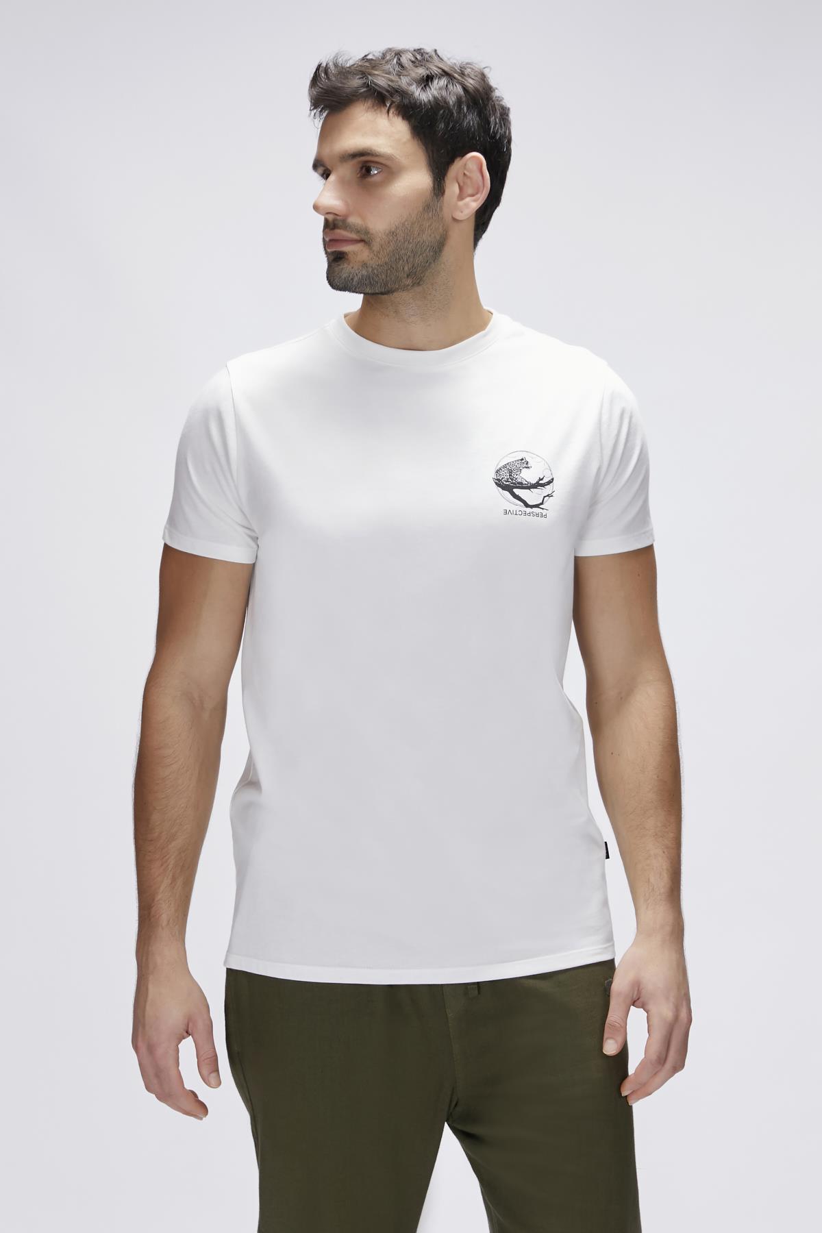 Pard Off-White Mens Printed T-Shirt