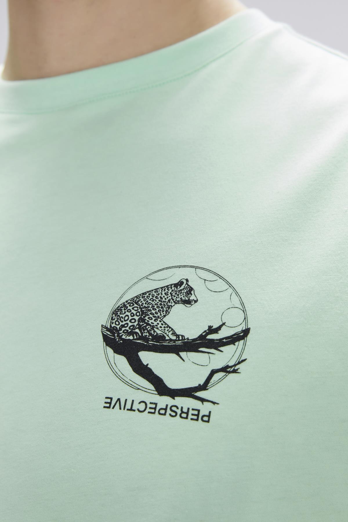 Pard Green Fig Mens Printed T-Shirt