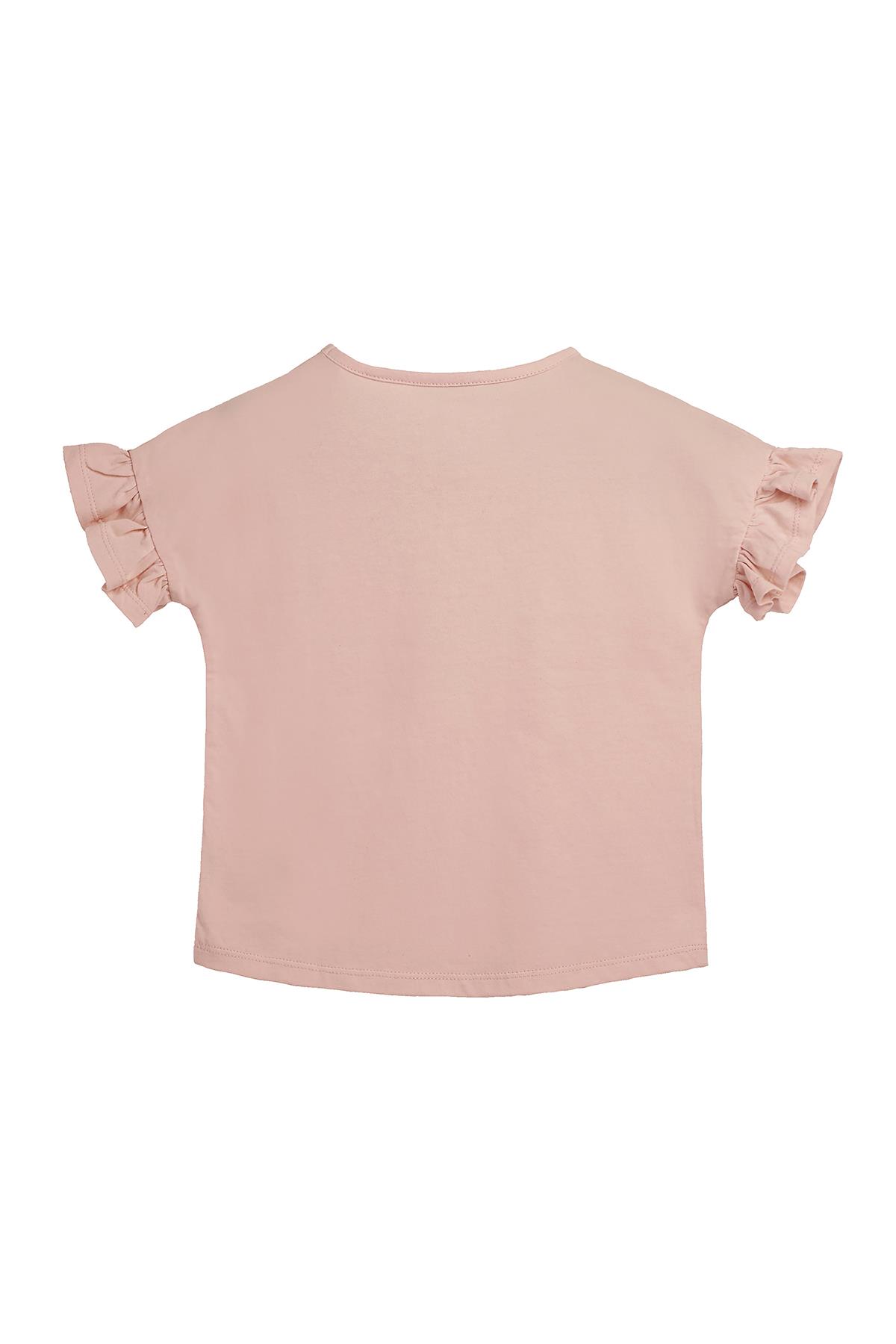 Pixie Pembe Baskılı Kız Çocuk Tişört