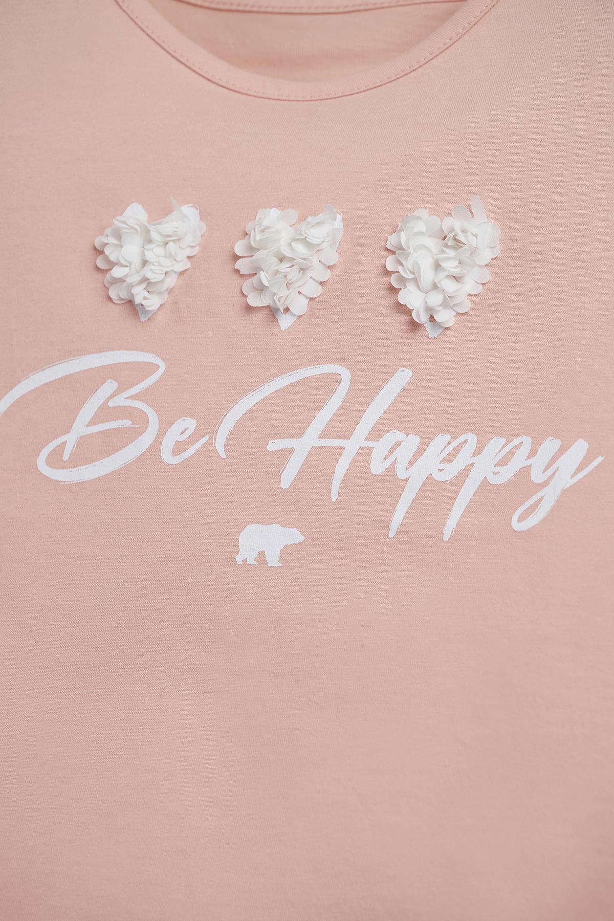 Pixie Pembe Baskılı Kız Çocuk Tişört