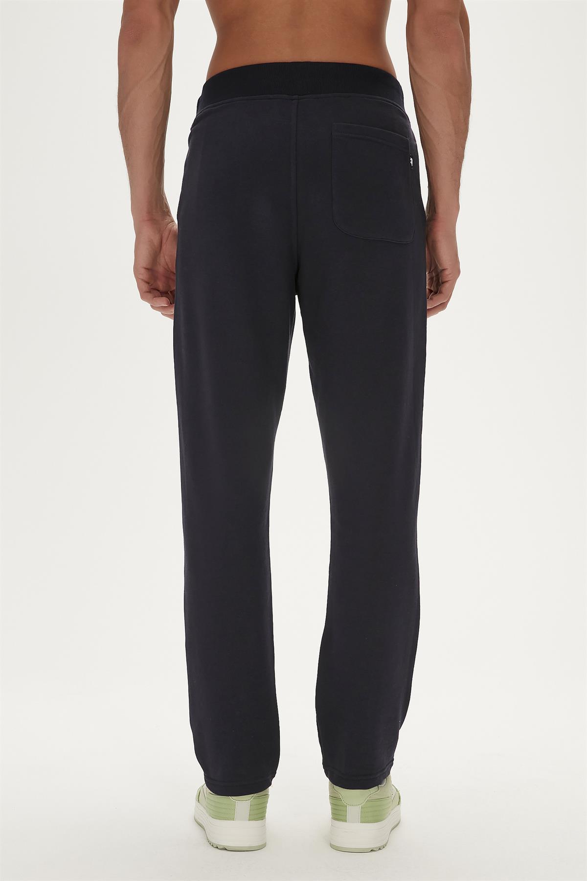 Plain Navy Mens Sweatpants